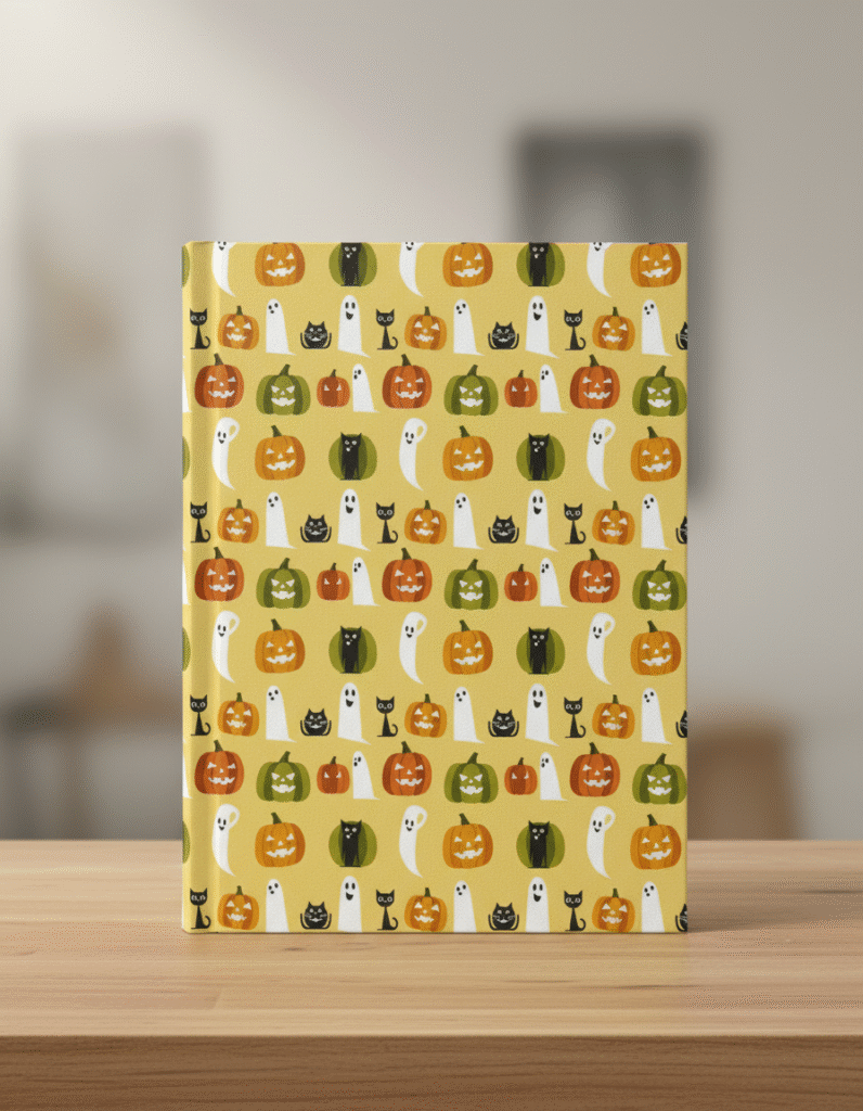 Spooky Pumpkins & Cats Notebook